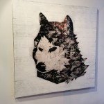 Husky, Sumi Ink & Mylar on Panel, 48"x48", 2013