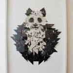 Panda, Sumi Ink & Mylar, 24"x30", 2013, SOLD