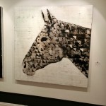 White Horse, Sumi Ink & Mylar on Panel, 60"x60", 2013