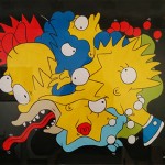 Dave Setrakian - The Simpsons, Guache on Paper